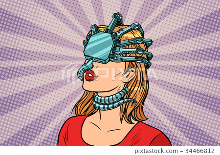 woman in a virtual reality, dangerous parasite woman in a virtual reality, dangerous parasite 34466812
