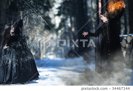 Inner demons. Fight of two witches 34467144