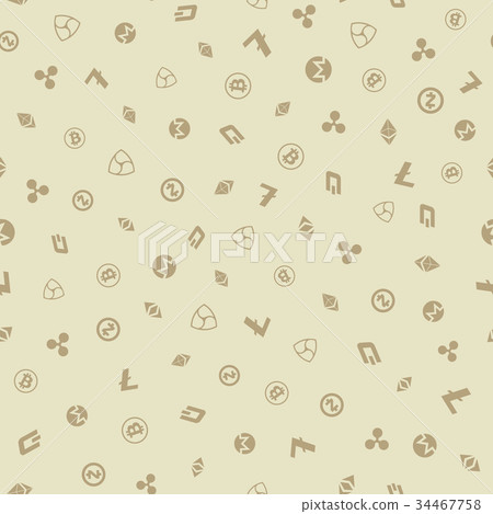 Cryptocurrency Seamless Pattern background. Cryptocurrency Seamless Pattern background. 34467758