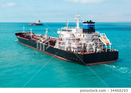 Oil product tanker is underway. 34468293
