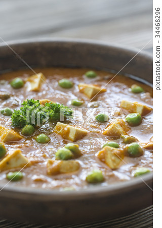 Bowl of mattar paneer Bowl of mattar paneer 34468296
