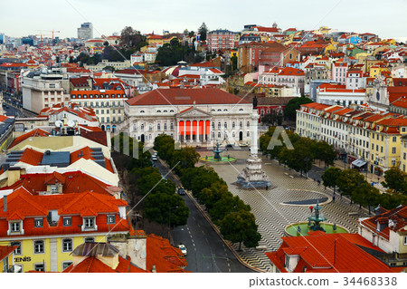View over Lisbon and the square Pedro IV (Rossio) View over Lisbon and the square Pedro IV (Rossio) 34468338