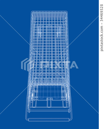 Sketch shopping trolley. Vector Sketch shopping trolley. Vector 34469328
