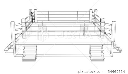 Boxing Ring Vector Stock Illustration 34469334 Pixta