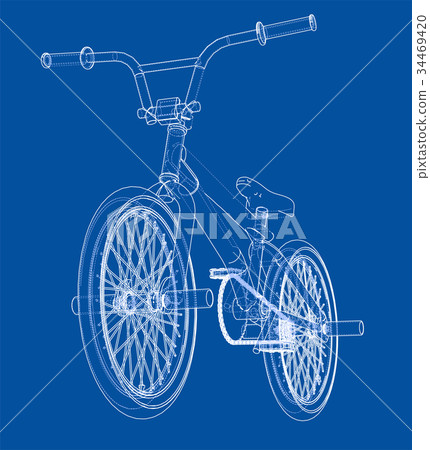 Bicycle bmx. Vector Bicycle bmx. Vector 34469420