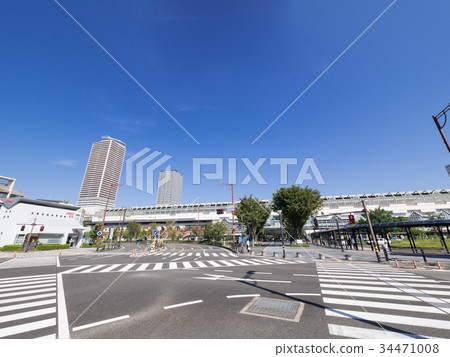 Gifu station square city scene Gifu station south intersection 34471008