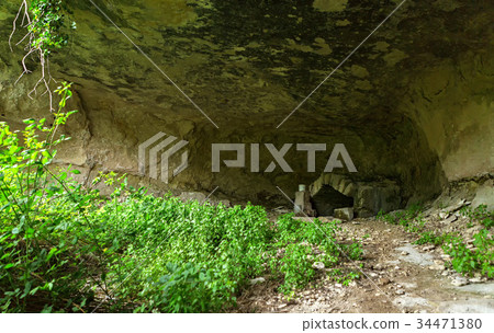 Spring at rock of Cave City in Cherkez-Kermen 34471380