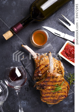 Grilled sliced beef steak Grilled sliced beef steak 34472945