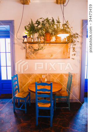 The horizontal photo of the blue furniture The horizontal photo of the blue furniture 34473459