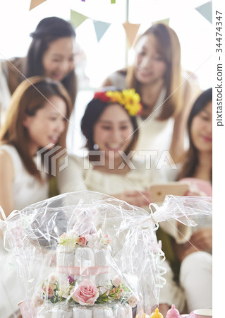 Commemorative photo of baby shower 34474347