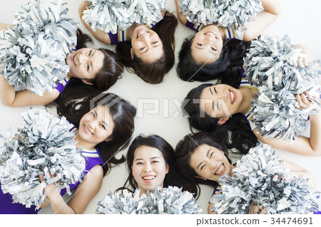 Cheerleader Circles Portrait Cheerleader Circles Portrait 34474691