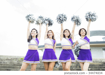 Cheerleading Cheerleader Pompon Cheering Cheerleading Cheerleader Pompon Cheering 34474834