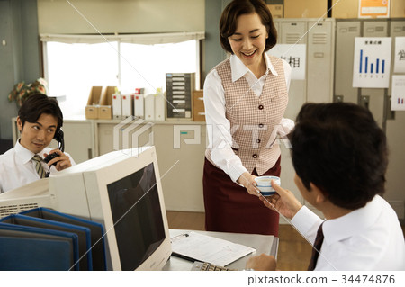 Showa OL work scene Showa OL work scene 34474876