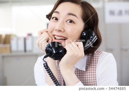 Showa OL work scene Showa OL work scene 34474885