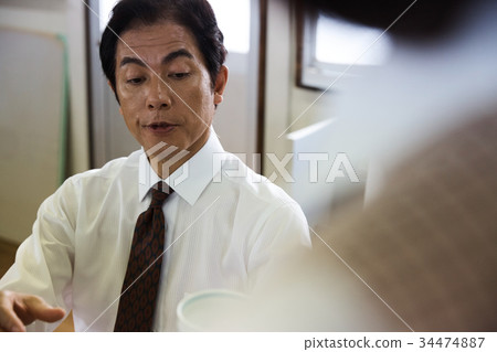 Showa office worker landscape Showa office worker landscape 34474887