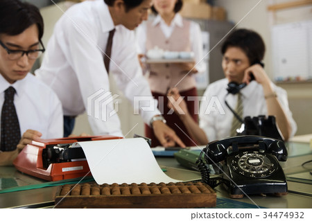 Showa office worker landscape Showa office worker landscape 34474932