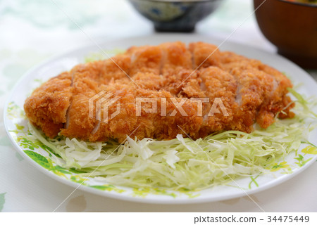 Looks delicious pork cutlet 34475449