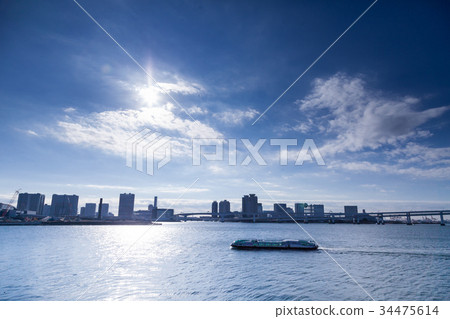 城市風景Himiko經過東京灣 34475614