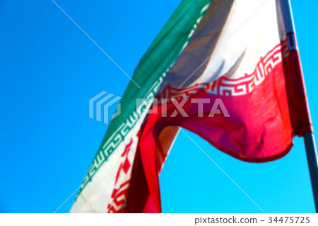 in iran iranian waving   flag 34475725