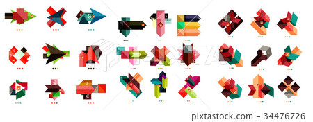 Mega collection of abstract infographic paper Mega collection of abstract infographic paper 34476726