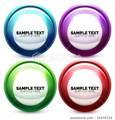 Set of hi-tech futuristic techno sphere icons and 34476728