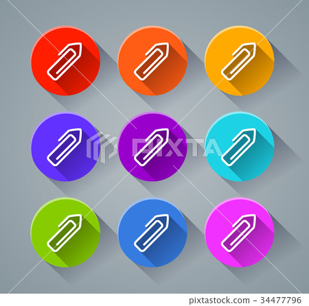 paper clip icons with various colors paper clip icons with various colors 34477796