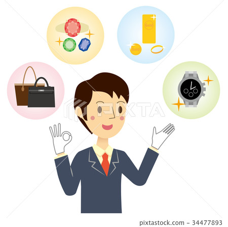 評估品牌商品的商人 34477893