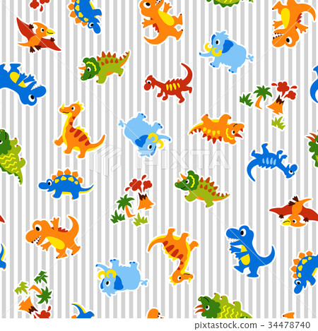 Cute dinosaur pattern 34478740