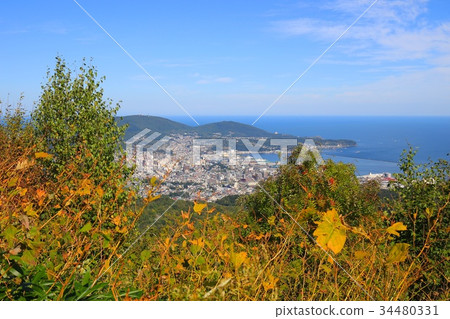 Otaru City and the Sea of Japan as Seen from the Masuyama Observatory 34480331
