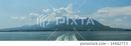 Mt. Bizan and Mt. Unzen on the Shimabara Peninsula, Nagasaki 34482713