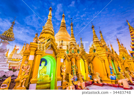 Shwedagon Pagoda in Myanmar 34483748