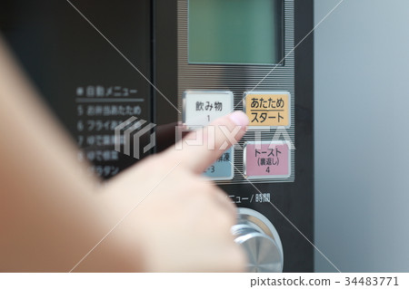 家庭主婦（家務勞動室女性家電家庭母親媽媽微波爐烹飪烹飪解凍廚房） 34483771