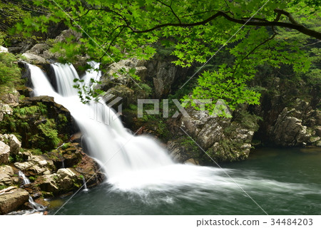 Sandankyo Sandan Waterfall Hiroshima Prefecture Sandankyo Sandan Waterfall Hiroshima Prefecture 34484203