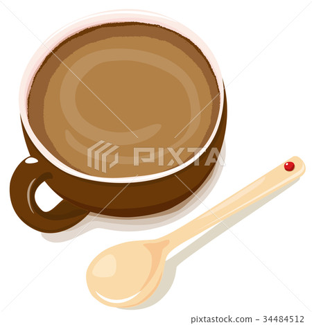 Coffee and pottery spoon Coffee and pottery spoon 34484512
