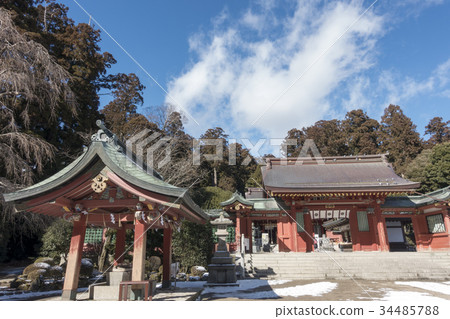 The god of agriculture guardian "Shiwahiko Shinto Shrine" in the grounds of Aoi Shinto Shrine that passes through 34485788