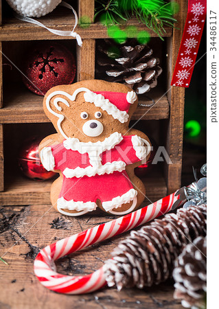 Christmas Decorations with Gingerbread cookies 34486117