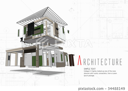 An exploded view of a building An exploded view of a building 34488149