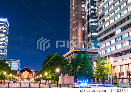 Night view of Tokyo Station Marunouchi 34488264
