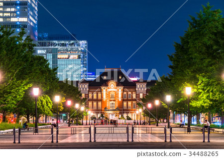 東京站丸之內夜景 34488265