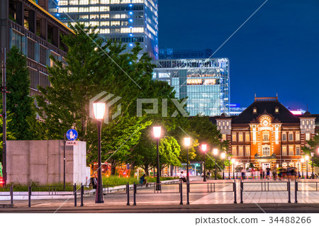 Night view of Tokyo Station Marunouchi Night view of Tokyo Station Marunouchi 34488266