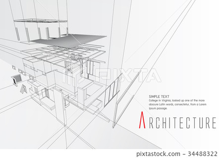 An exploded view of a building An exploded view of a building 34488322