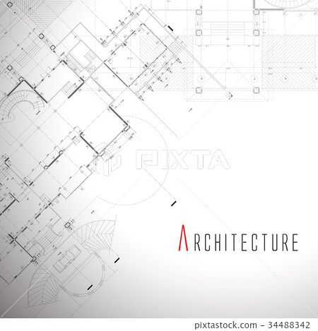 Vector illustration of house on white background. 34488342