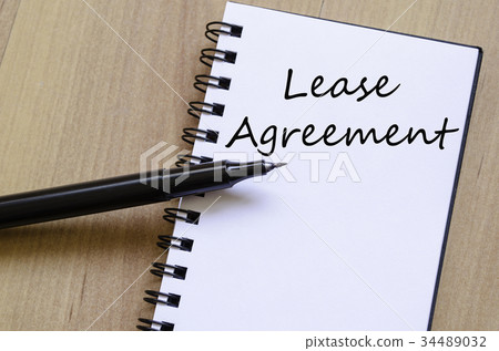 Lease agreement concept Notepad Lease agreement concept Notepad 34489032