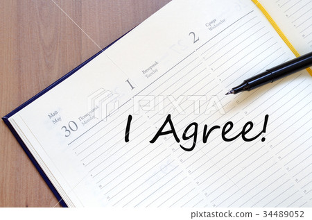 I agree concept Notepad 34489052