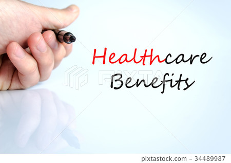 Healthcare benefits Text Concept Healthcare benefits Text Concept 34489987