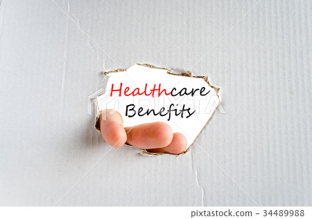 Healthcare benefits Text Concept Healthcare benefits Text Concept 34489988