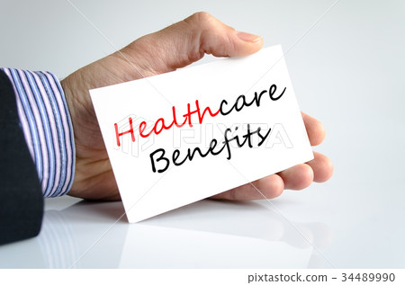 Healthcare benefits Text Concept Healthcare benefits Text Concept 34489990