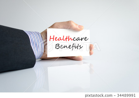 Healthcare benefits Text Concept 34489991