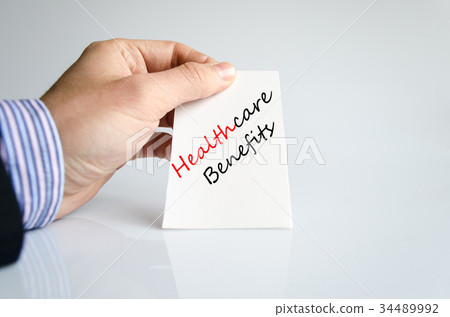 Healthcare benefits Text Concept Healthcare benefits Text Concept 34489992