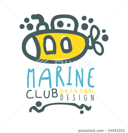 Marine club original logo design, summer travel 34491055